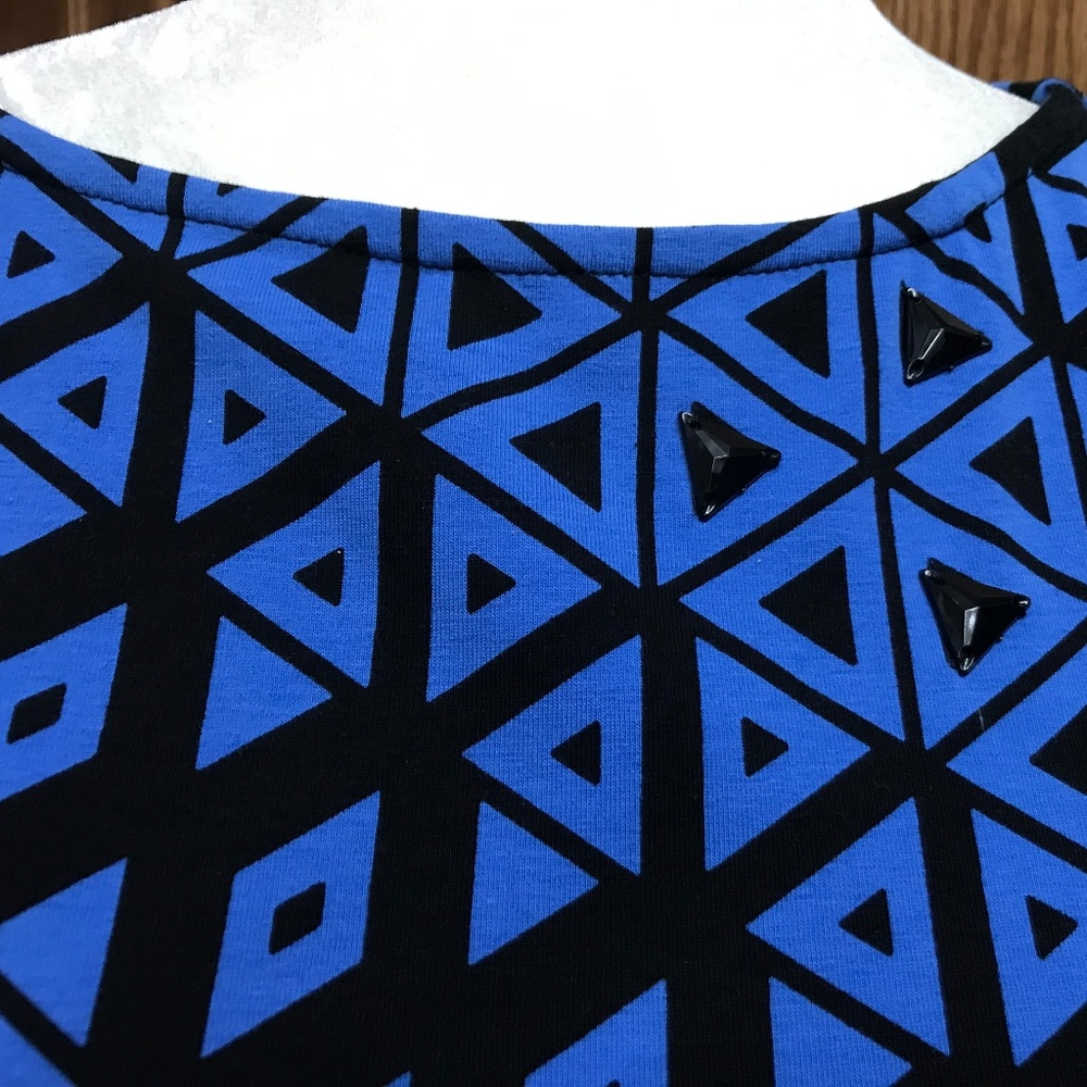 Ruby Rd. NWOT Petite Small Beaded Diagonal Diamond Top - Picture 3 of 6